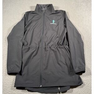 Under Armour Corporate Windstrike Jacket Women Small‎ Full ZIp Black Embroidered